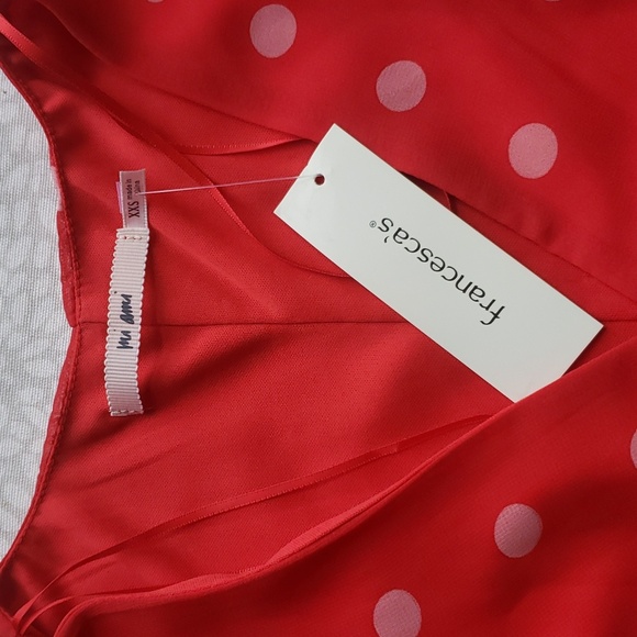 Francesca's Mi Ami Red and White Polka-dot Dress Size XXS - NWT - Picture 5 of 12